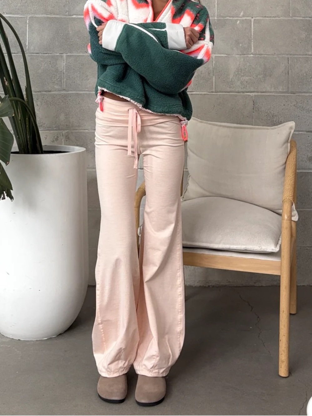 FREE PEOPLE QUICK STEP HEATHER BUBBLE PANT S